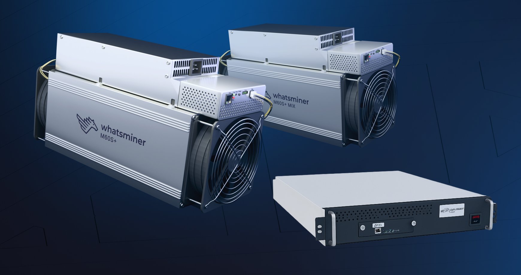 Технические характеристики Whatsminer M60S+ 202 TH/s, Whatsminer M60S+ MIX 200TH/s, Whatsminer M63S MIX 384TH/s