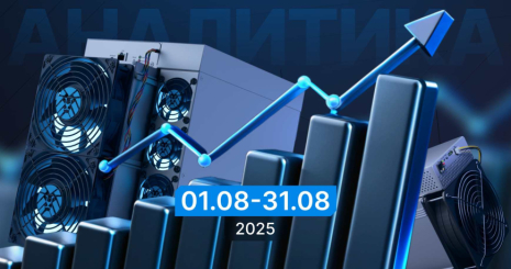 Аналитика доходности ASIC-майнеров для добычи BTC за период 01.08-31.08.2025