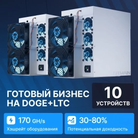 Mining solution DOGE + LTC 10 devices